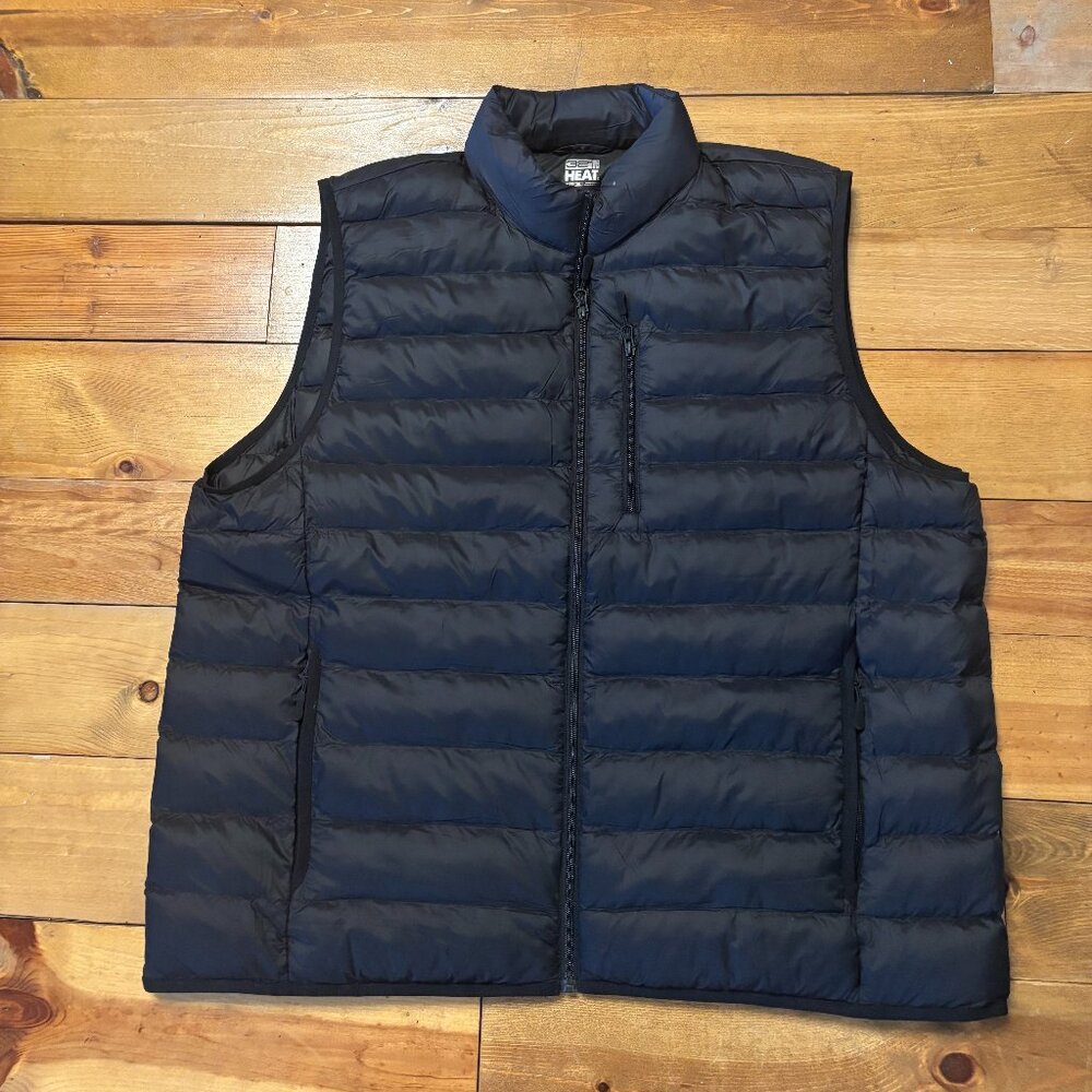 32 Degrees Men's Black Puffer Vest XXL
